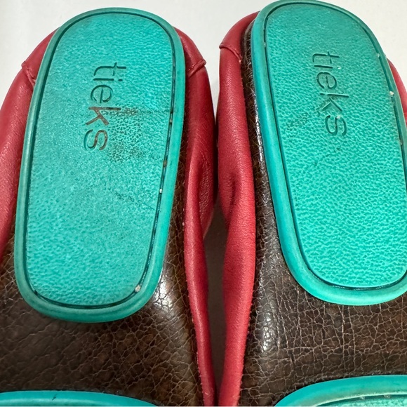 Tieks Ballet Flats Red Women’s Size 6 Leather Slip On Shoes - Picture 6 of 11